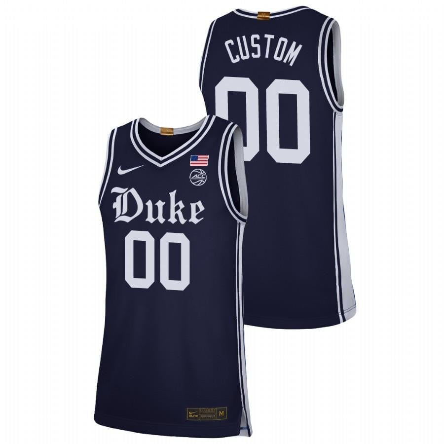 Custom Duke Blue Devils Navy Alternate Brotherhood Jersey
