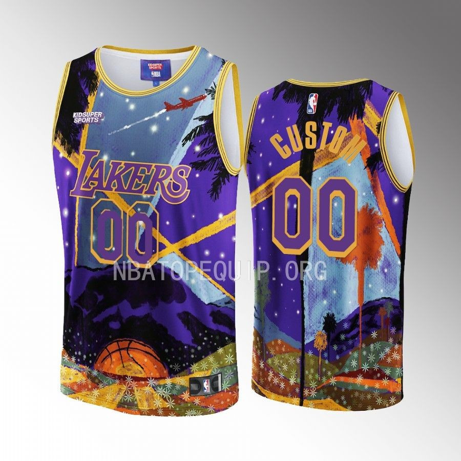 Custom Los Angeles Lakers Nba & Kidsuper Studios Unisex Hometown Jersey