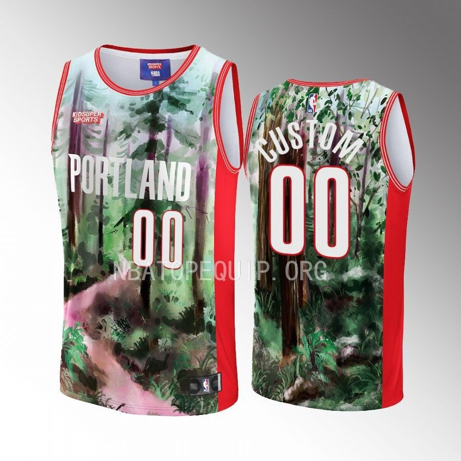 Custom Portland Trail Blazers Nba & Kidsuper Studios Unisex Hometown Jersey