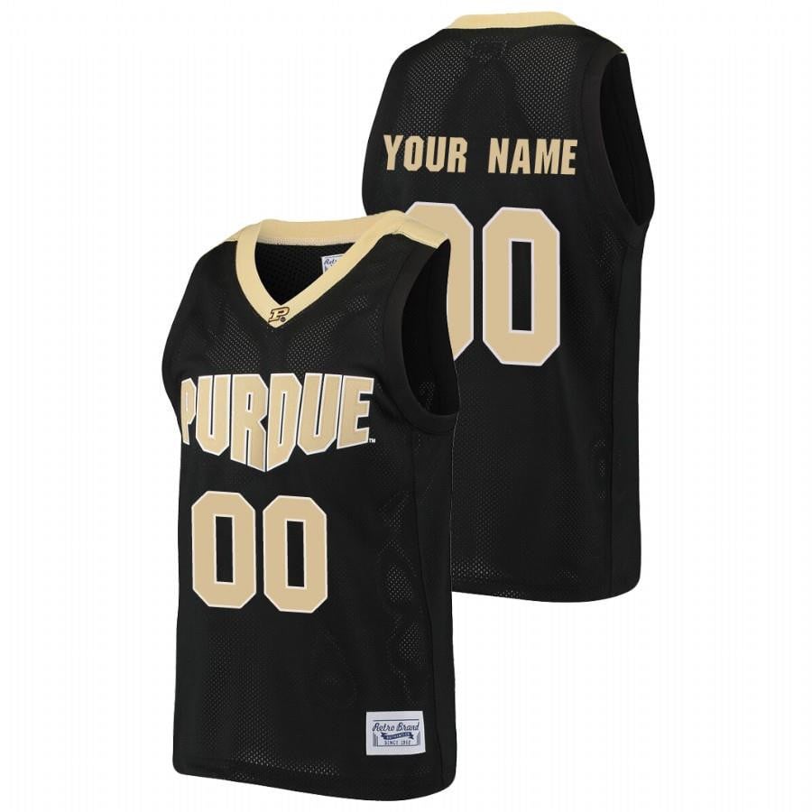 Custom Purdue Boilermakers Black Basketball Jersey