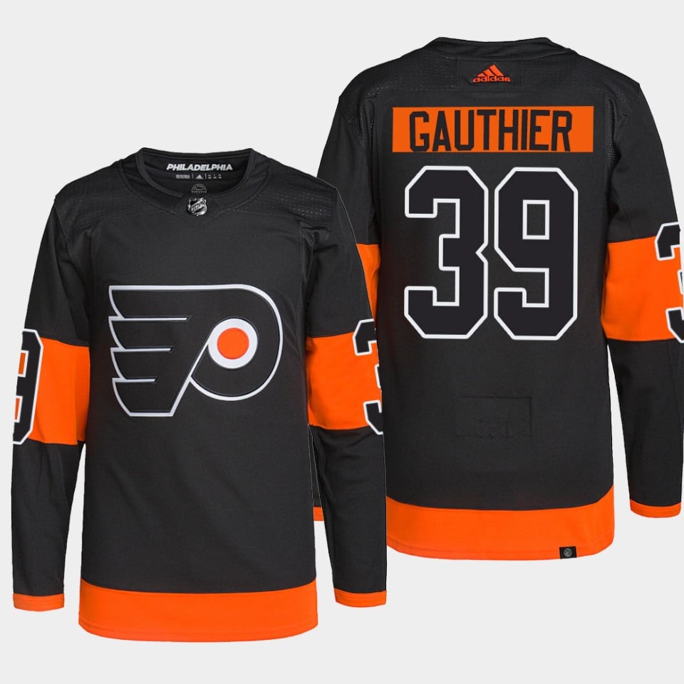 Cutter Gauthier 39 Philadelphia Flyers Black Jersey Primegreen Alternate