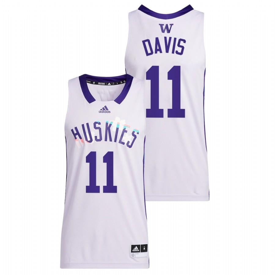 Daejon Davis 11 White Washington Huskies 2022 Basketball Honoring Black Excellence Jersey
