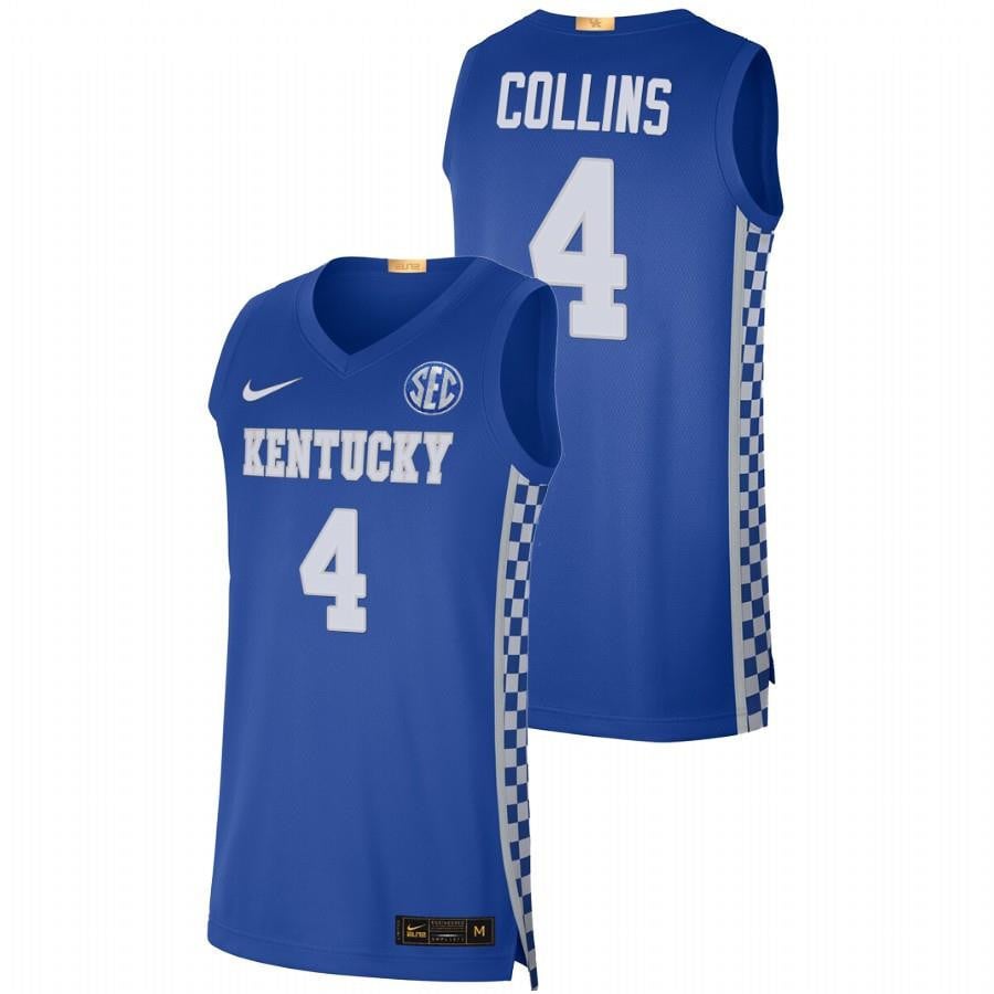 Daimion Collins 4 Royal Kentucky Wildcats 2023 College Basketball Jersey