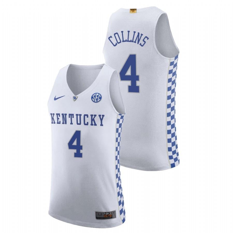 Daimion Collins 4 White Kentucky Wildcats 2023 College Basketball Jersey