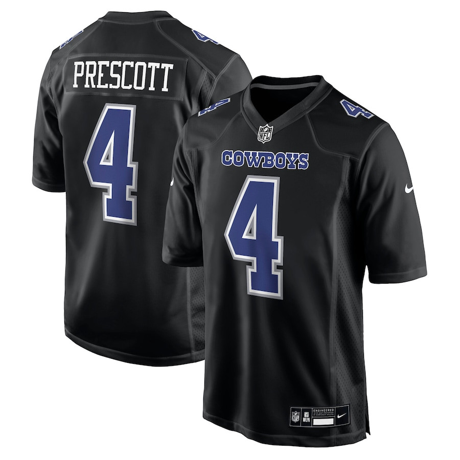 Dak Prescott 4 Dallas Cowboys Fashion Game Men Jersey - Carbon Black Js5353