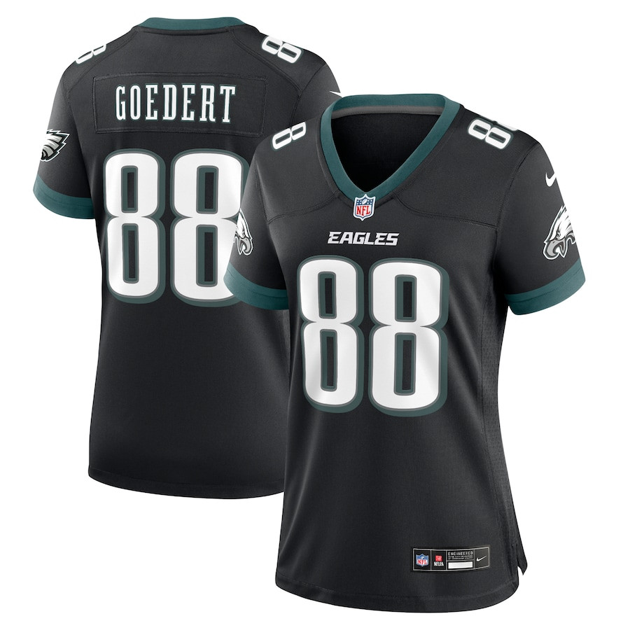 Dallas Goedert 88 Philadelphia Eagles Alternate Game Women Jersey - Black Js6660