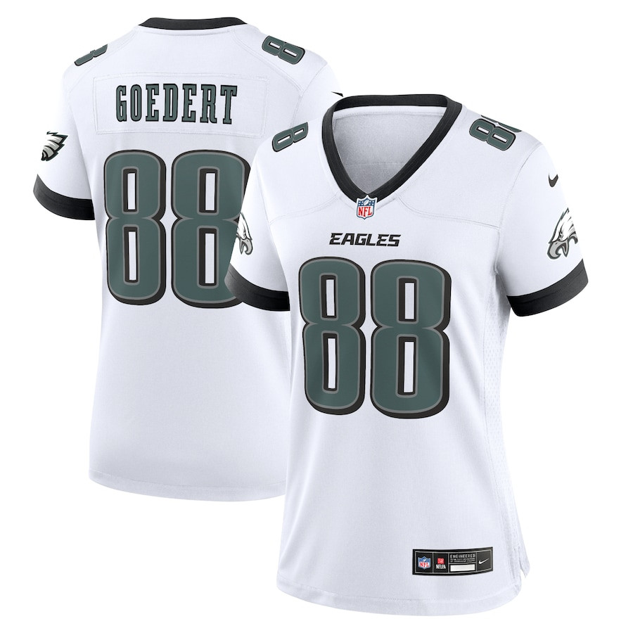 Dallas Goedert 88 Philadelphia Eagles White Game Women Jersey - White Js4561