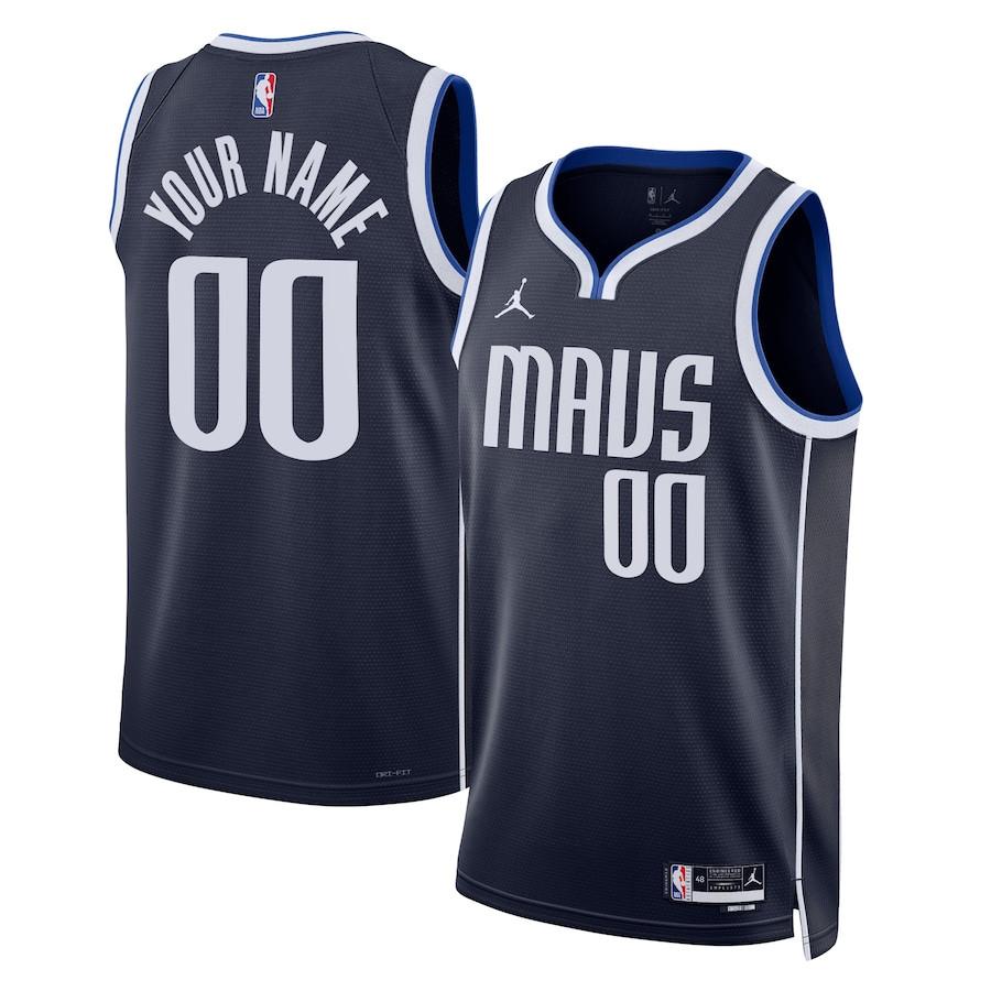 Dallas Mavericks 2023/24 Statement Swingman Custom Men Jersey - Navy