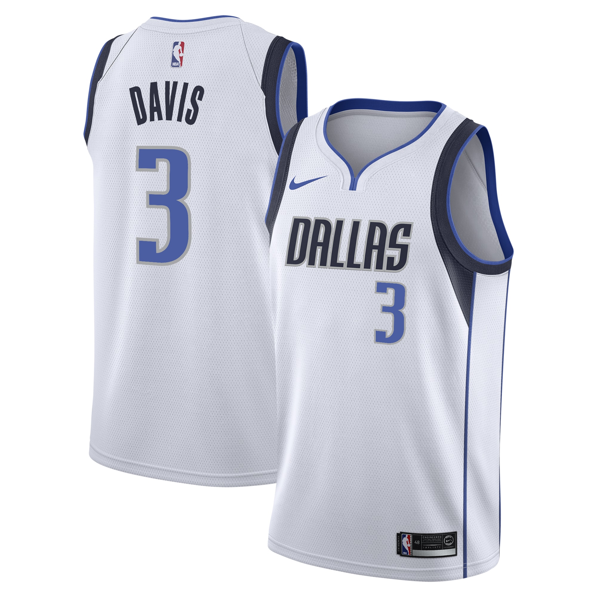 Dallas Mavericks Association Edition Swingman Jersey - White - Anthony Davis - Youth