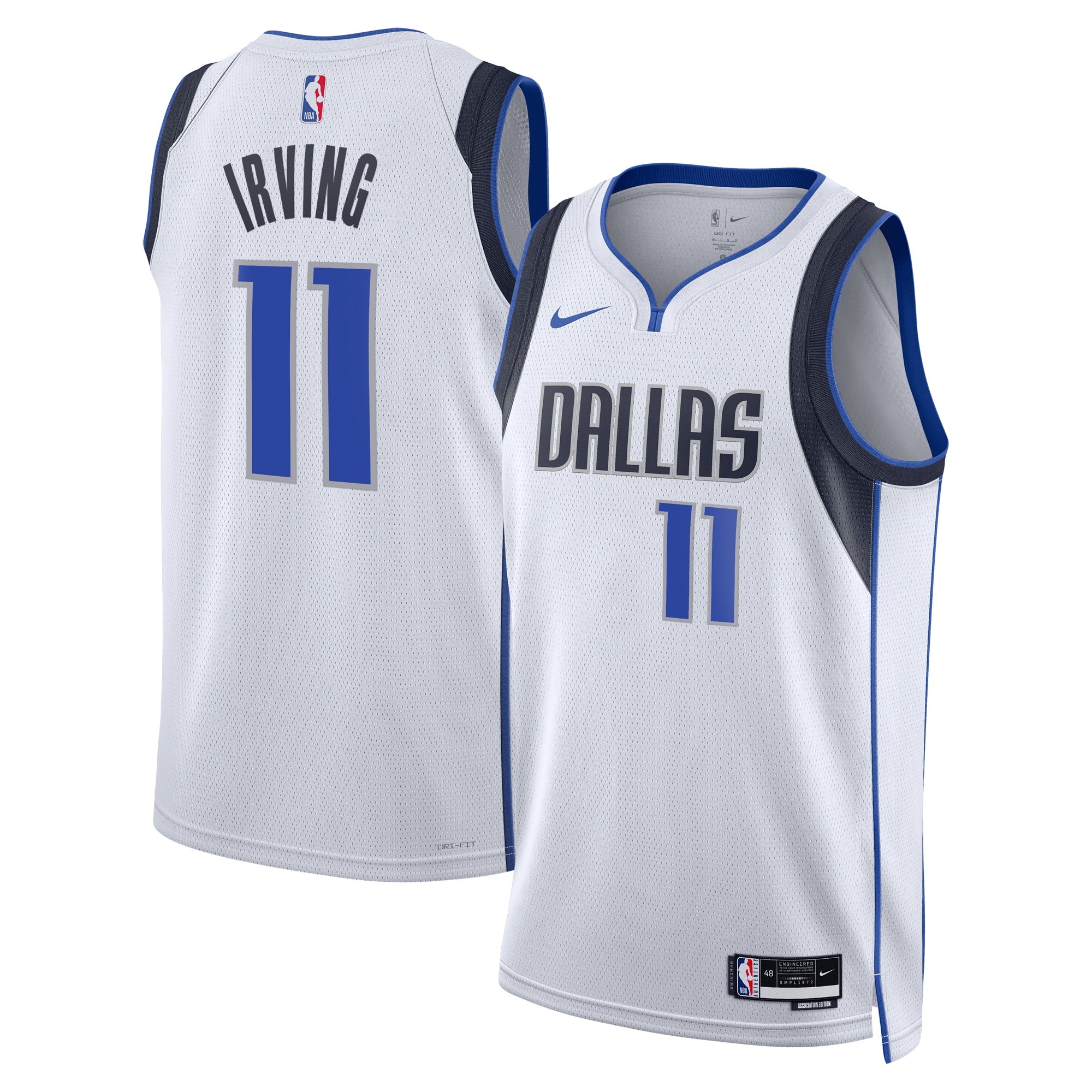 Dallas Mavericks Association Edition Swingman Jersey - White - Kyrie Irving - Unisex