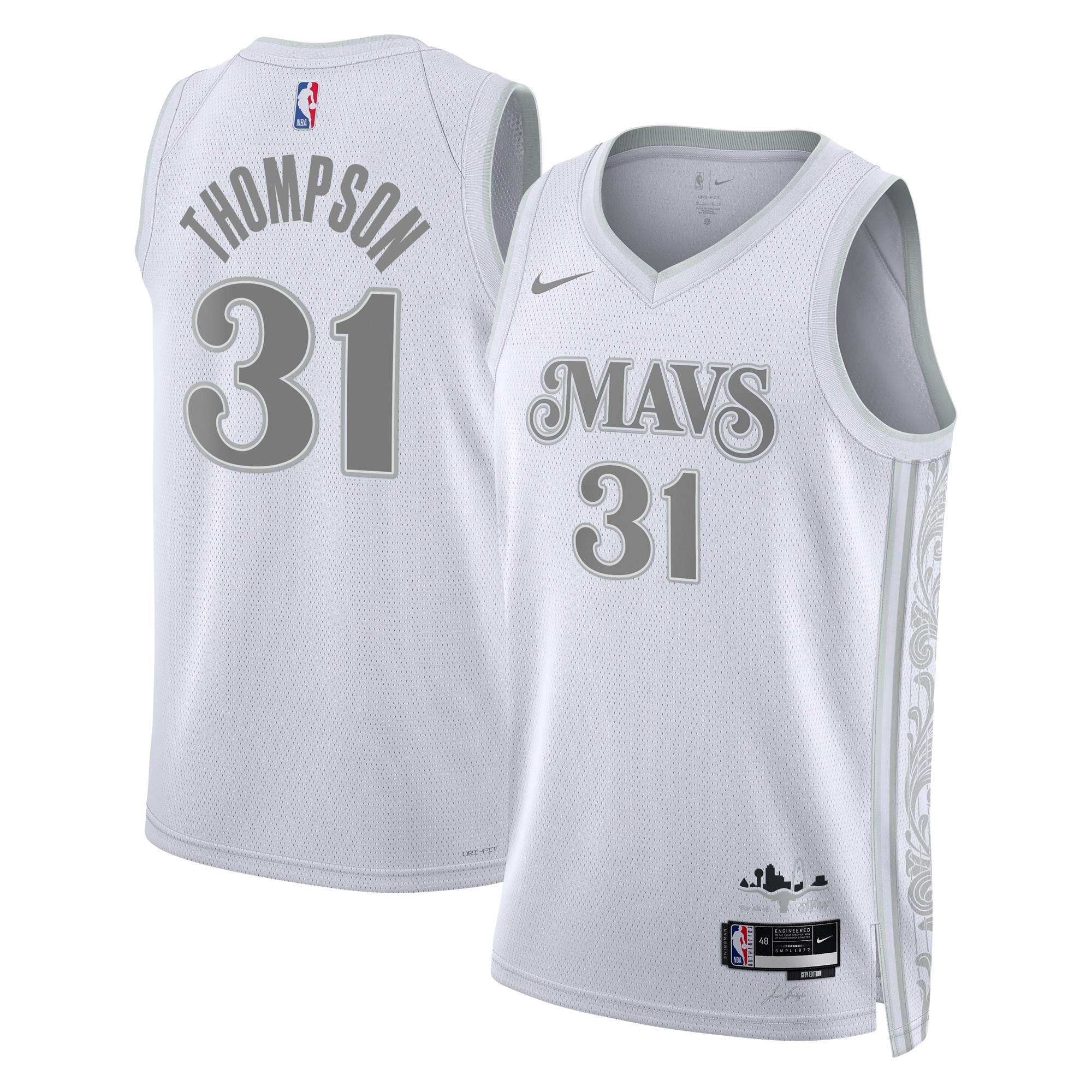Dallas Mavericks City Edition Swingman Jersey 2024 - White - Klay Thompson - Unisex