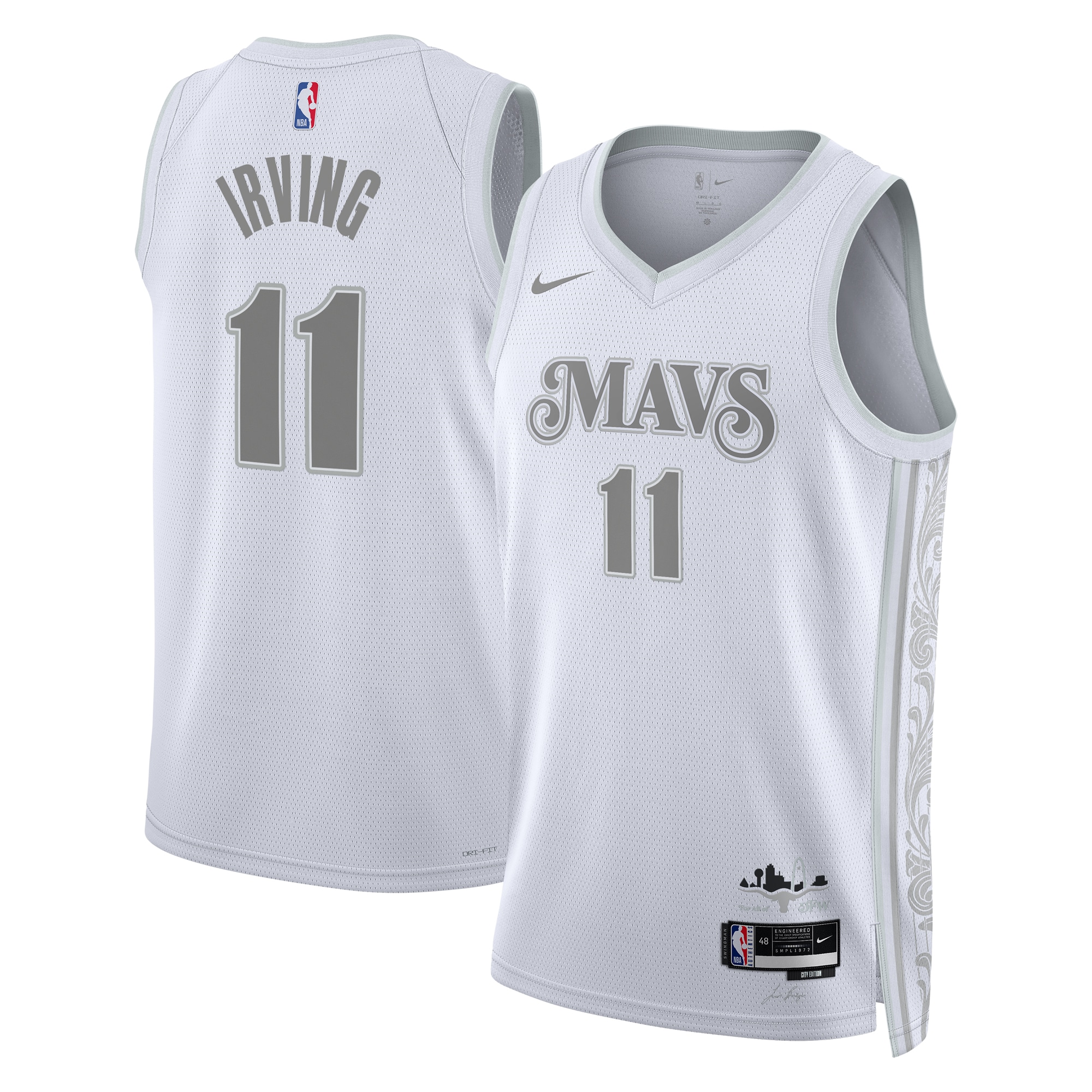 Dallas Mavericks City Edition Swingman Jersey 2024 - White - Kyrie Irving - Unisex