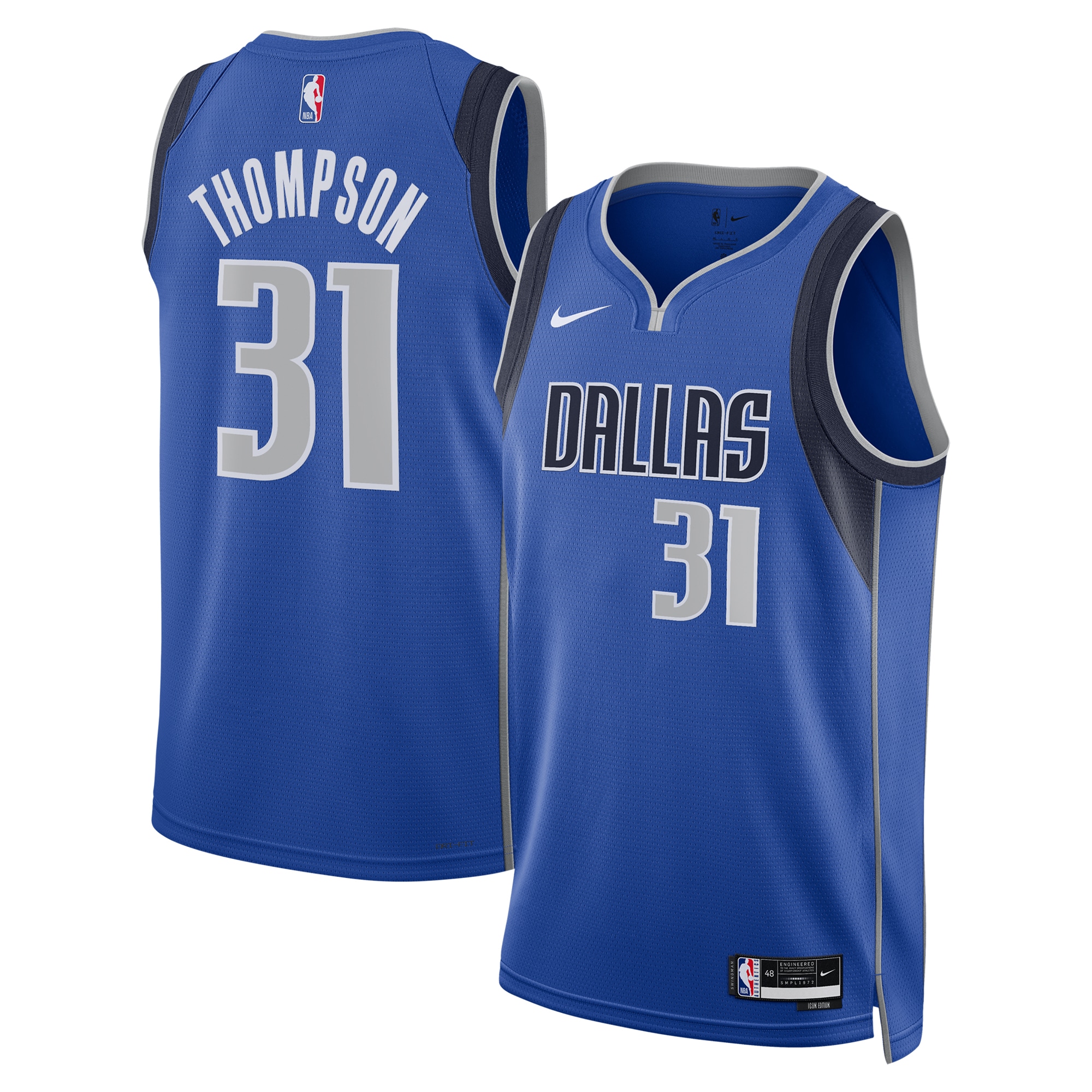 Dallas Mavericks Icon Edition Swingman Jersey - Blue - Klay Thompson - Unisex