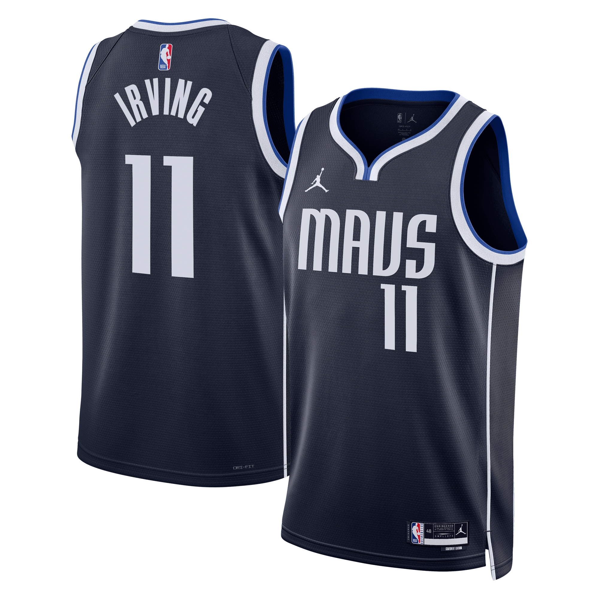 Dallas Mavericks Jordan Statement Edition Swingman Jersey - Navy - Kyrie Irving - Unisex