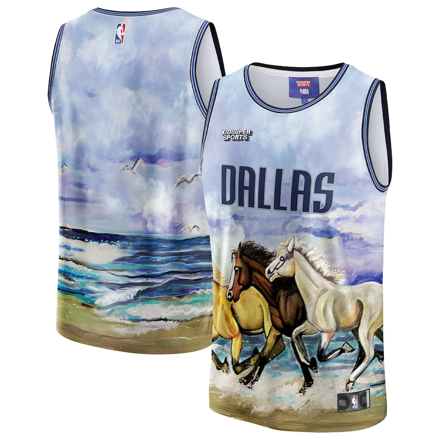 Dallas Mavericks Nba & Kidsuper Studios Unisex Hometown Jersey - Blue
