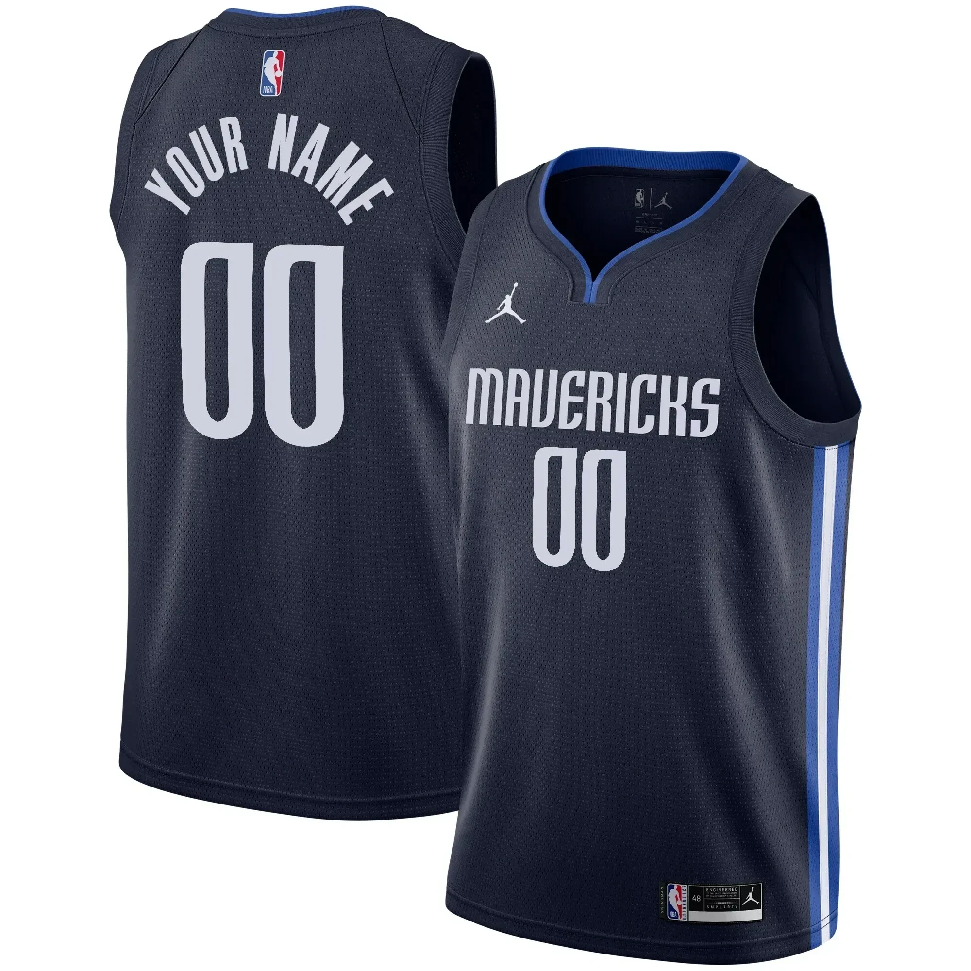 Dallas Mavericks Swingman Custom Jersey - Statement Edition - Navy