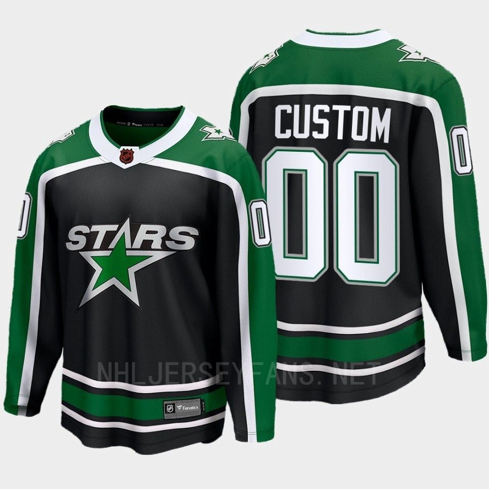 Dallas Stars 2022 Custom 00 Special Edition 2.0 Black Jersey Breakaway Player