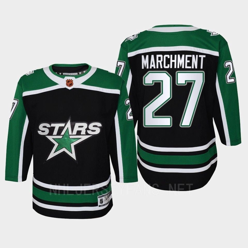 Dallas Stars 27 Mason Marchment Reverse Retro Black Equipment, Youth
