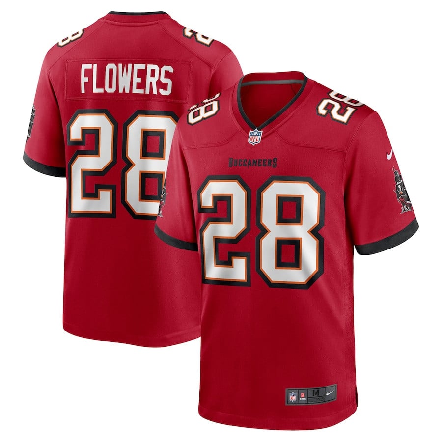 Dallis Flowers 28 Tampa Bay Buccaneers Game Men Jersey - Red Js8359