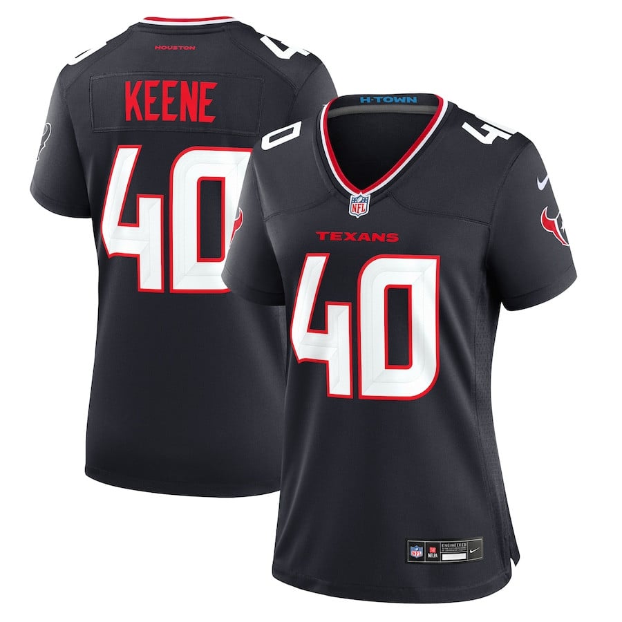 Dalton Keene 40 Houston Texans Women's Team Game Jersey - Navy Js1824