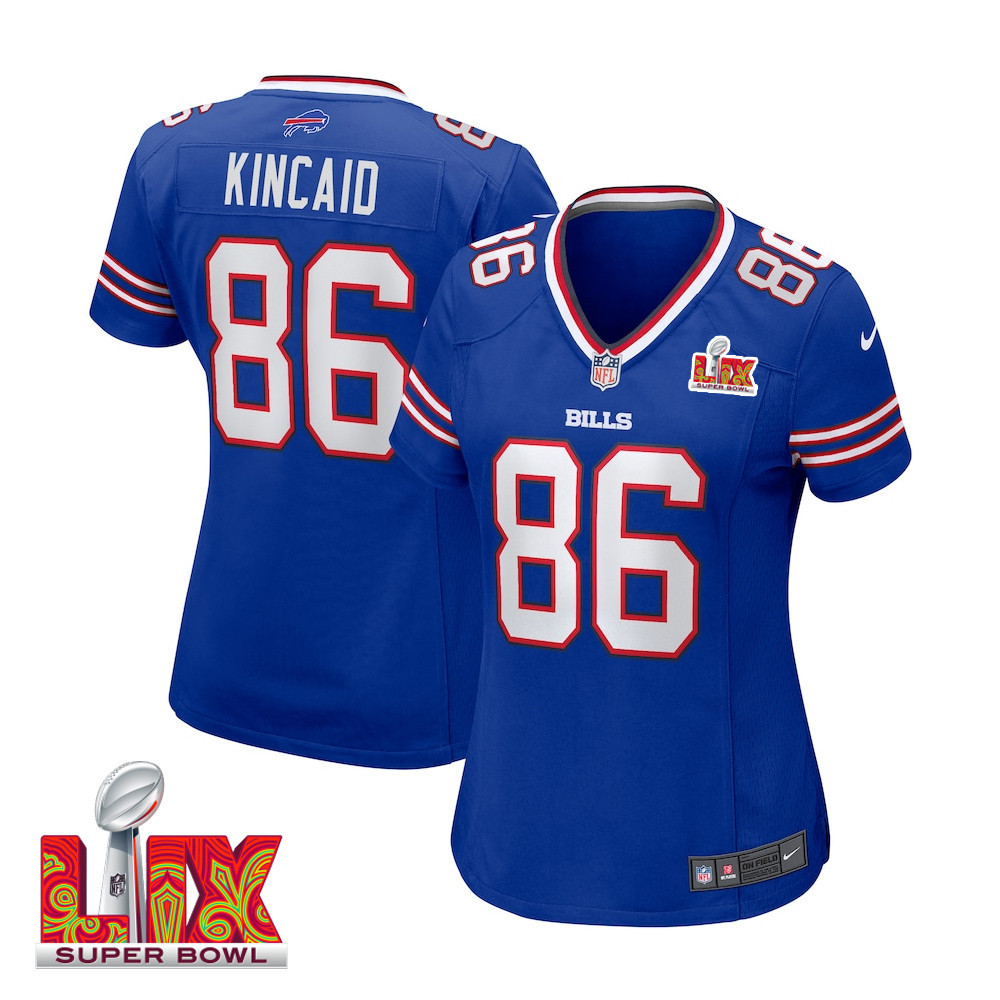 Dalton Kincaid #86 Buffalo Bills Super Bowl Lix Women's Jersey - Royal Js2392