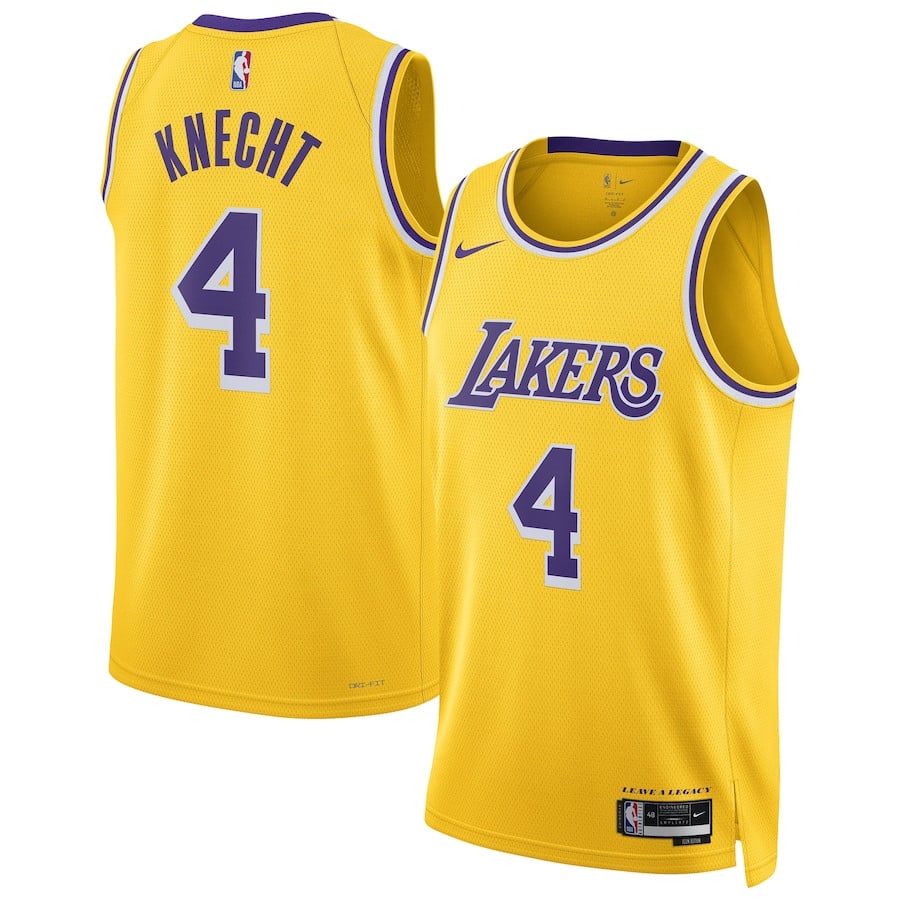 Dalton Knecht 4 Los Angeles Lakers Unisex Swingman Jersey - Gold