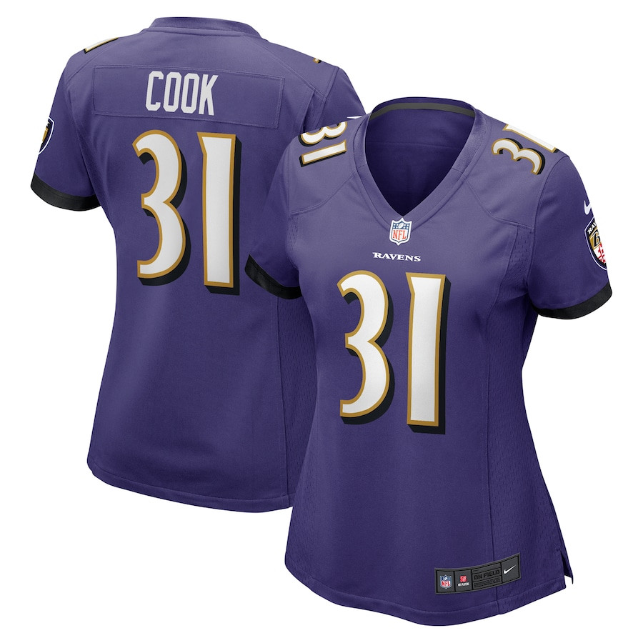 Dalvin Cook 31 Baltimore Ravens Women Game Jersey - Purple Js7553