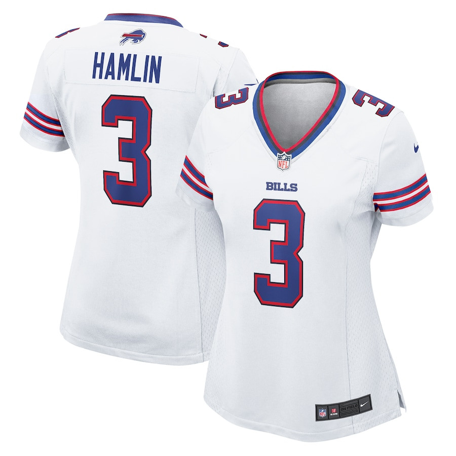 Damar Hamlin 3 Buffalo Bills Women's Game Jersey - White Js8828