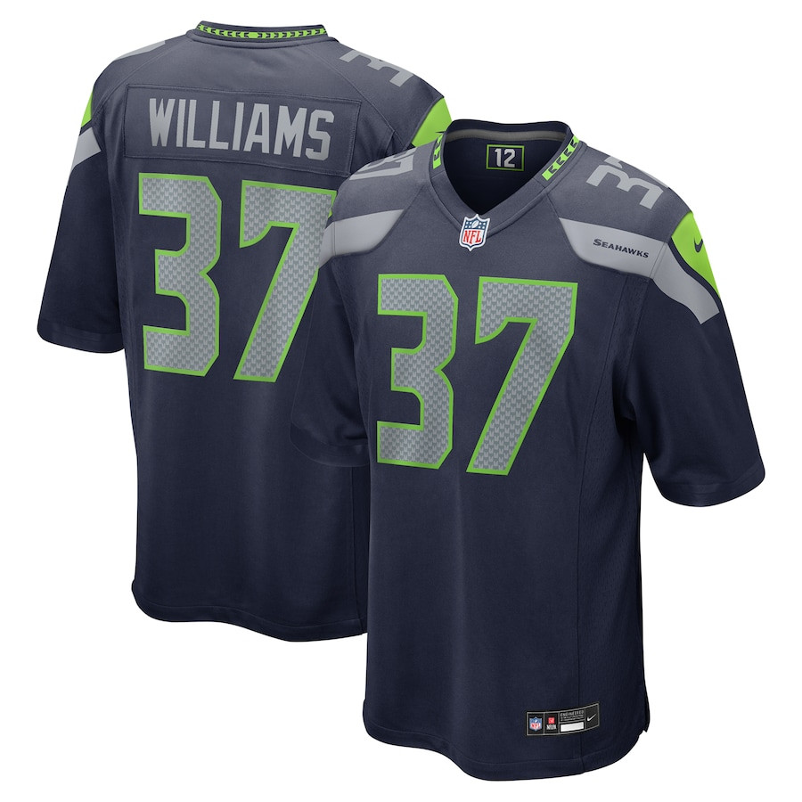 Damarion Williams 37 Seattle Seahawks Game Men Jersey - College Navy Js3430