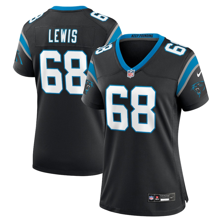 Damien Lewis 68 Carolina Panthers Women's Game Jersey - Black Js4585