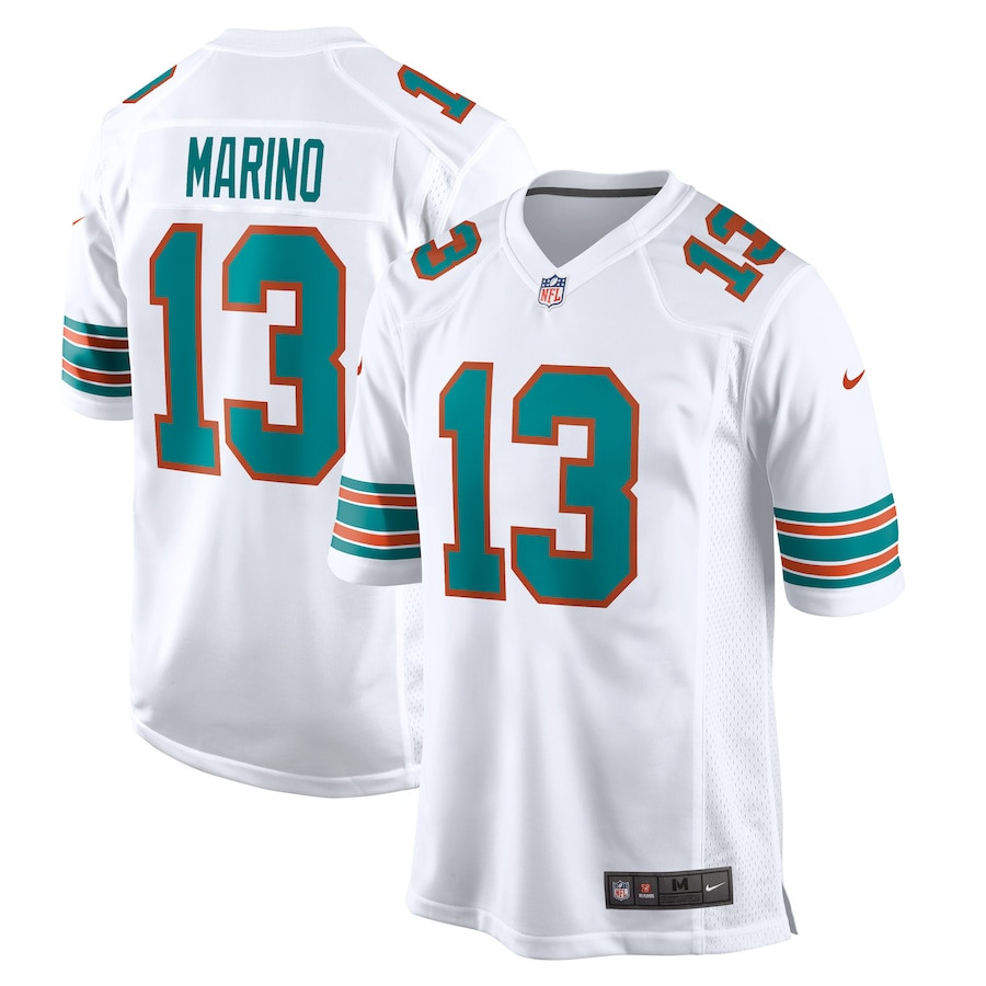 Dan Marino 13 Miami Dolphins Men Retired Jersey - White Js8599