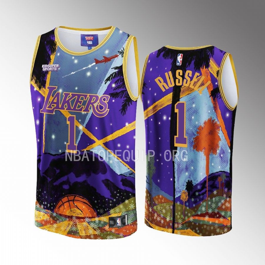 D'angelo Russell 1 Los Angeles Lakers Nba & Kidsuper Studios Unisex Hometown Jersey