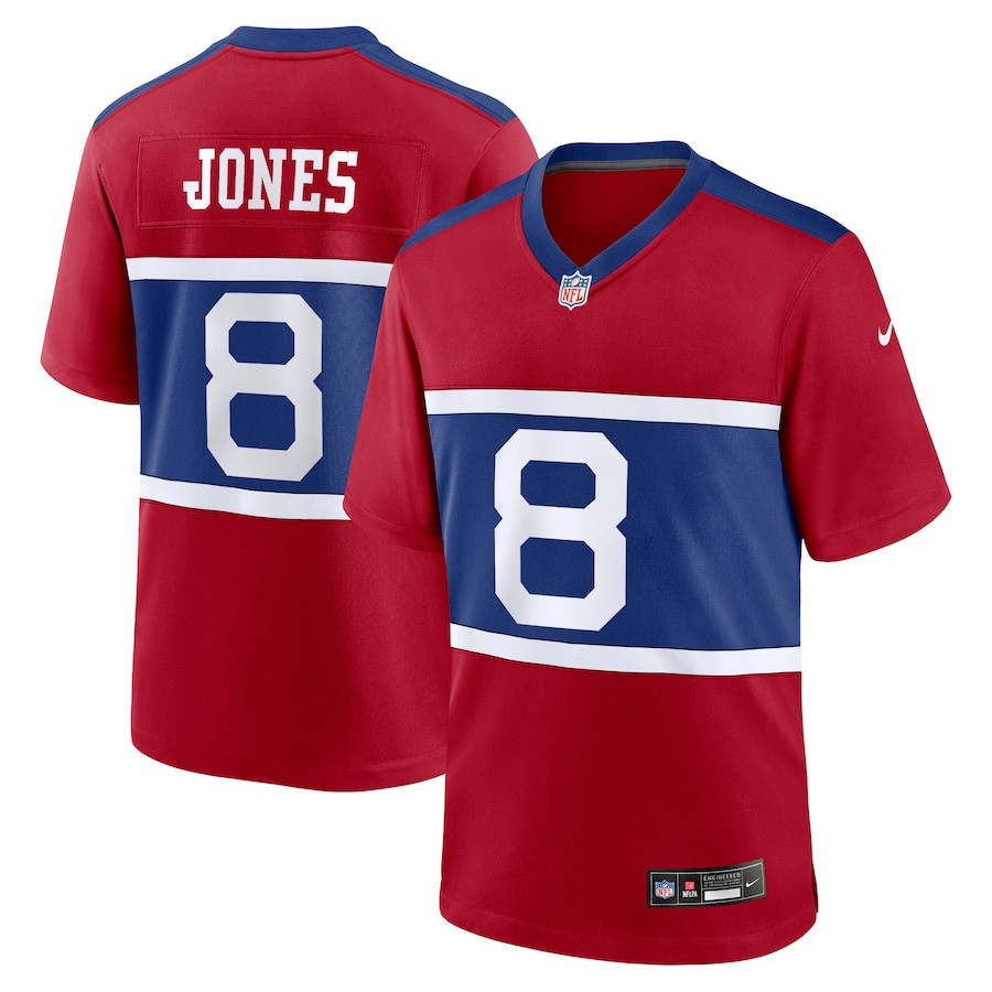 Daniel Jones 8 New York Giants Alternate Game Men Jersey - Century Red Js4932