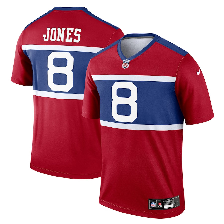 Daniel Jones 8 New York Giants Alternate Legend Player Men Jersey - Century Red Js5475