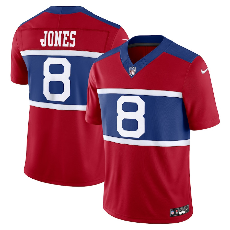 Daniel Jones 8 New York Giants Alternate Vapor F.u.s.e. Limited Men Jersey - Century Red Js7184