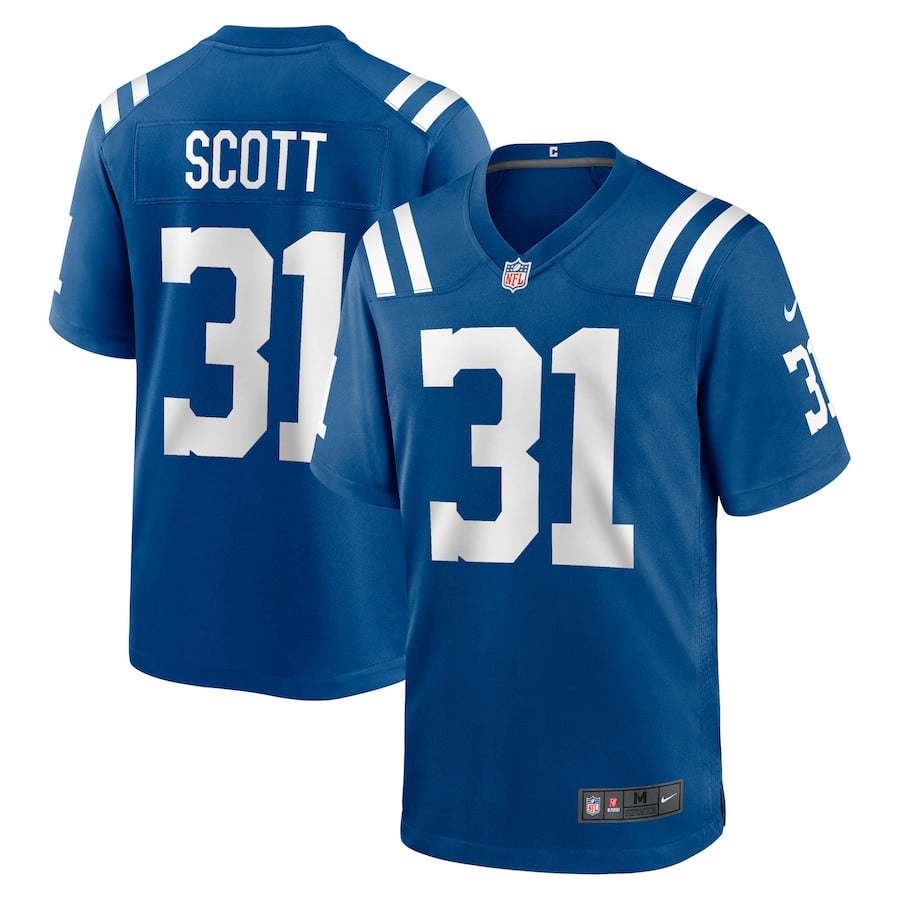Daniel Scott 31 Indianapolis Colts Game Men Jersey - Royal Js5069