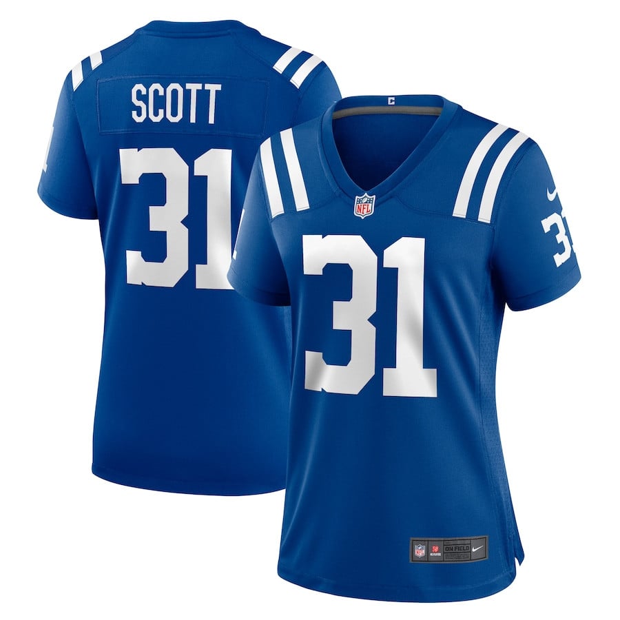 Daniel Scott 31 Indianapolis Colts Women's Game Jersey - Royal Js1908