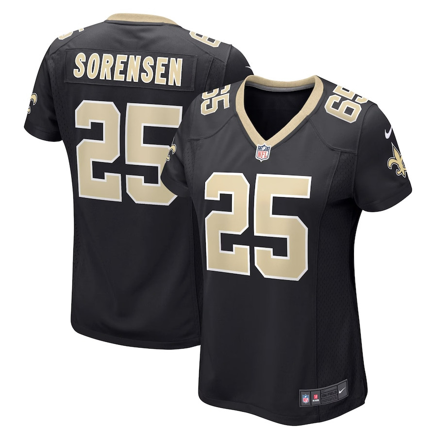 Daniel Sorensen 25 New Orleans Saints Women's Game Jersey - Black Js4992