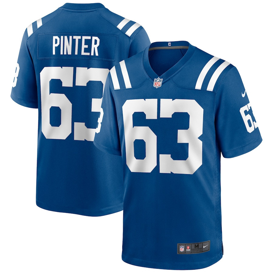 Danny Pinter 63 Indianapolis Colts Men Game Jersey - Royal Js6002