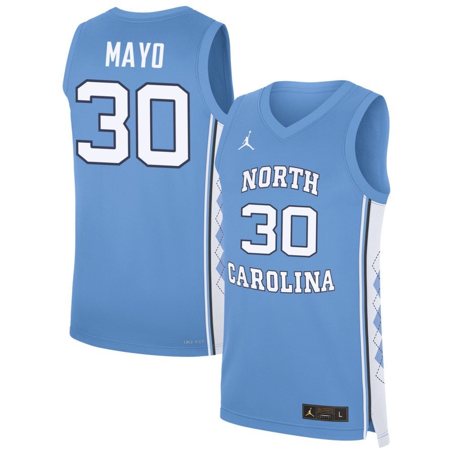 Dante Mayo 30 North Carolina Tar Heels Basketball Men Jersey - Carolina Blue