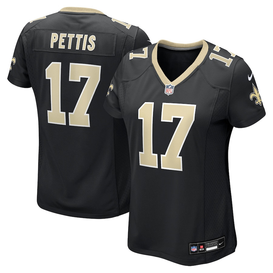Dante Pettis 17 New Orleans Saints Women's Game Jersey - Black Js2827