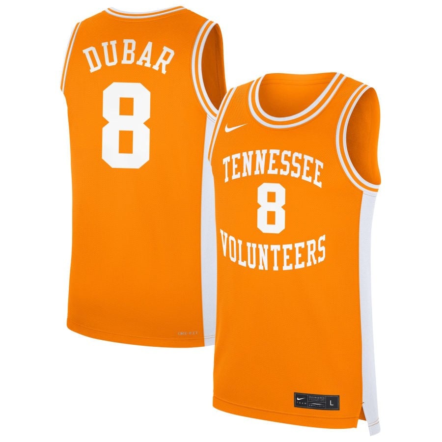 Darlinstone Dubar 8 Tennessee Volunteers Unisex Men's Basketball Nil Jersey - Orange