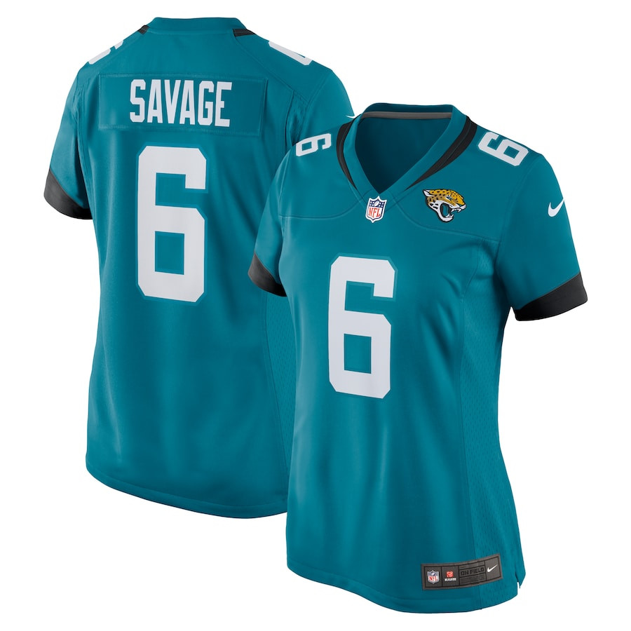 Darnell Savage 6 Jacksonville Jaguars Alternate Game Women Jersey - Teal Js1548