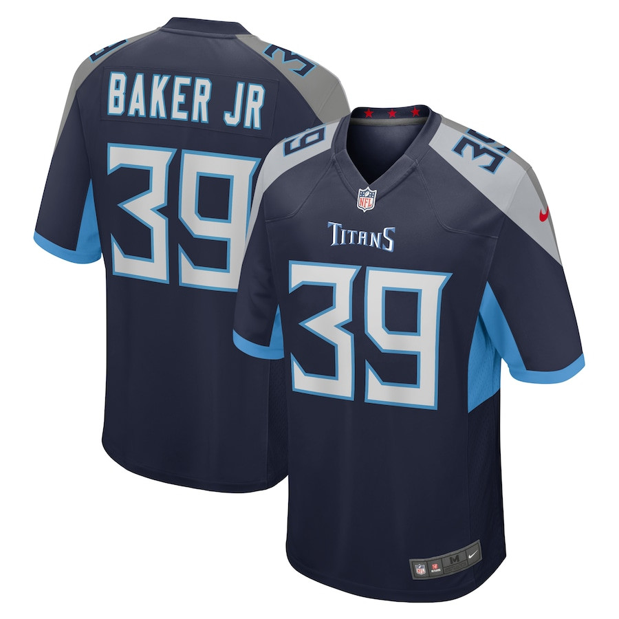 Darrell Baker Jr 39 Tennessee Titans Game Men Jersey - Navy Js5825