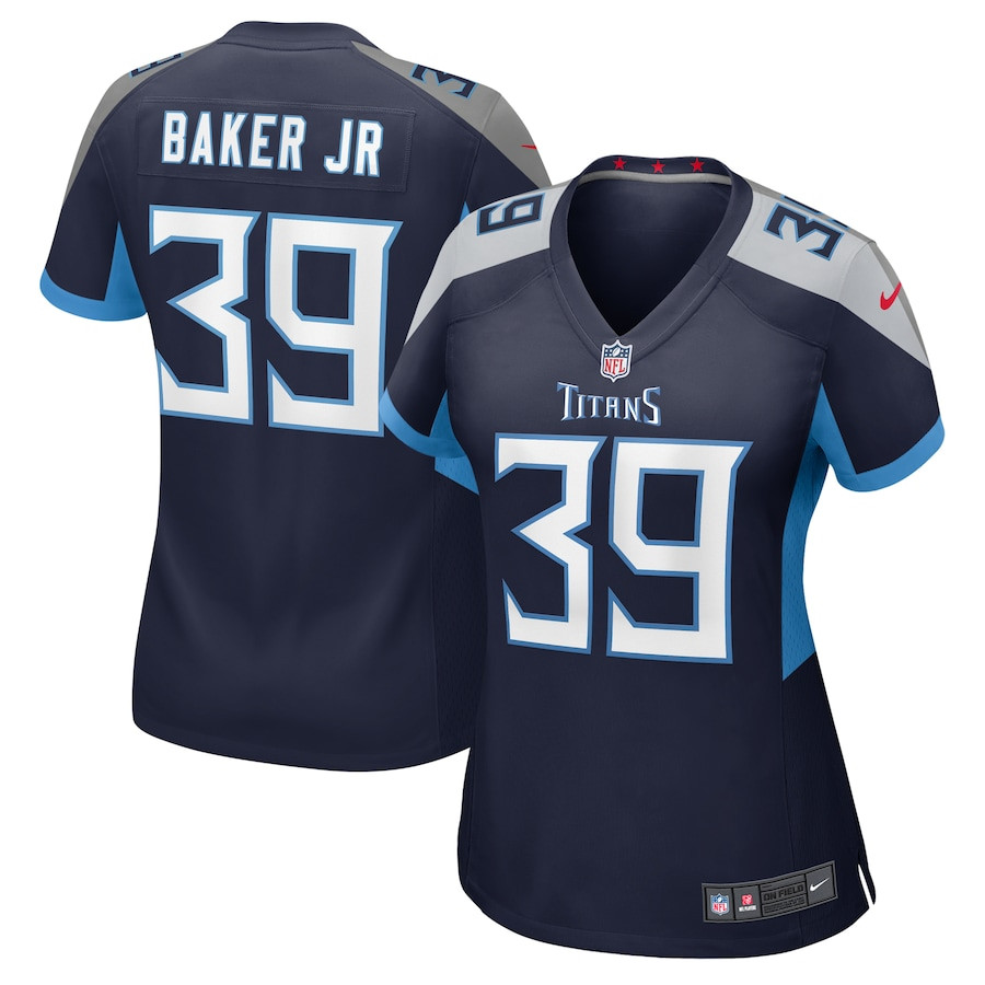 Darrell Baker Jr 39 Tennessee Titans Women's Game Jersey - Navy Js8244