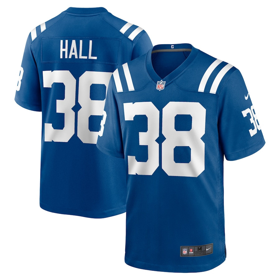 Darren Hall 38 Indianapolis Colts Game Men Jersey - Royal Js9485