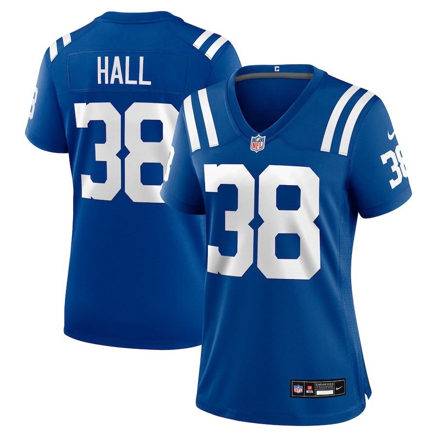 Darren Hall 38 Indianapolis Colts Women's Game Jersey - Royal Js2164