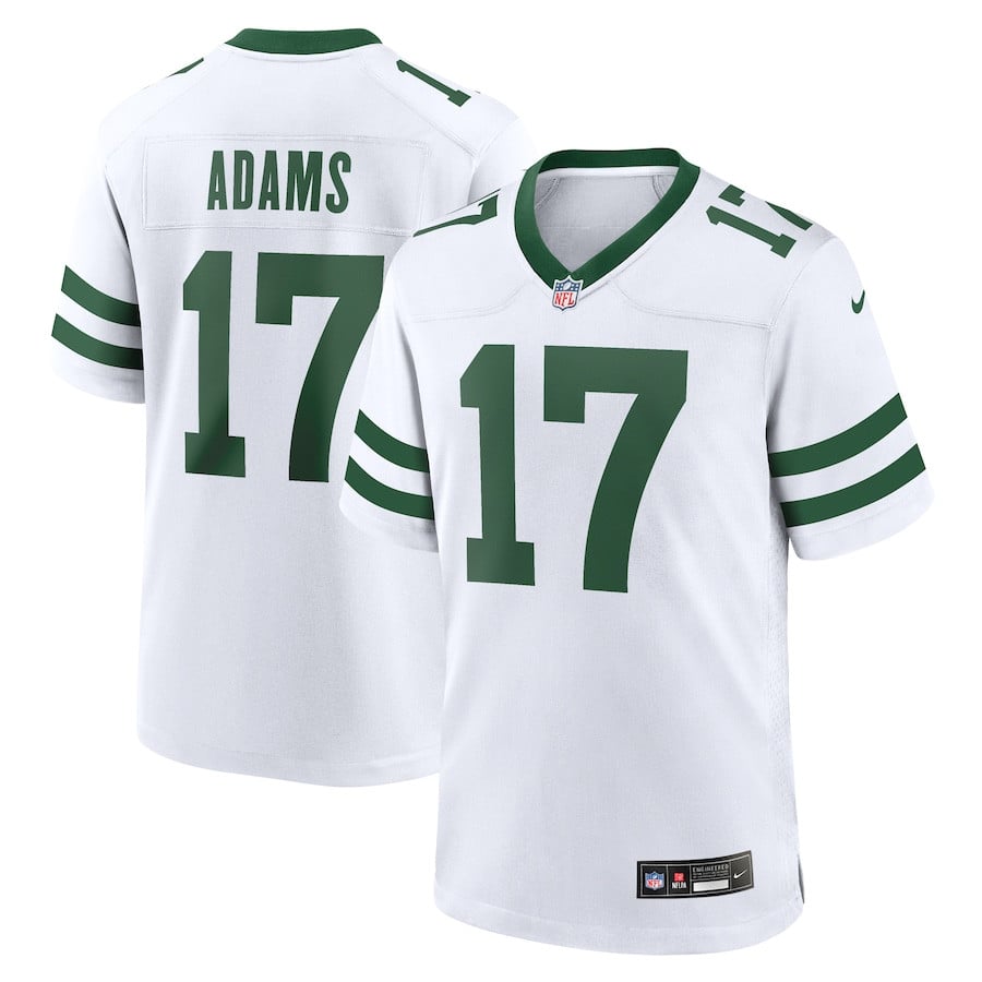 Davante Adams 17 New York Jets Alternate Game Jersey - White, Men Js5024