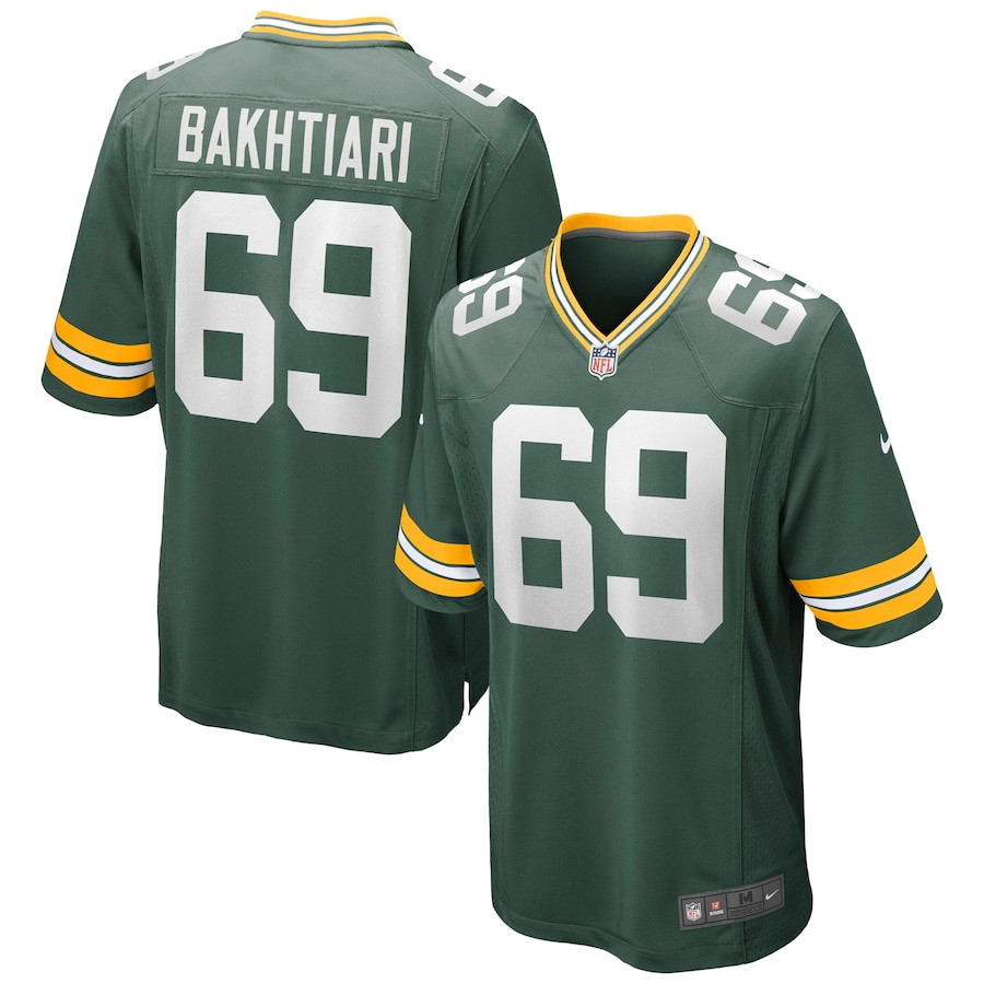 David Bakhtiari 69 Green Bay Packers Men Game Jersey - Green Js1316