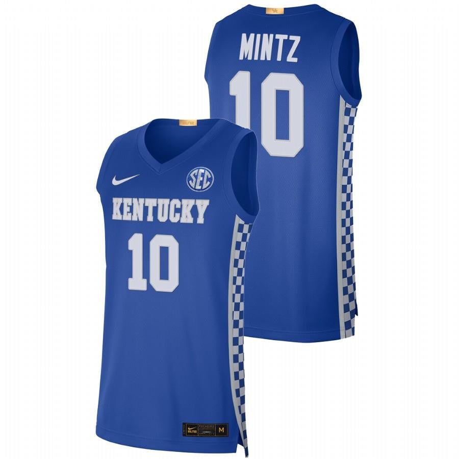 Davion Mintz 10 Royal Kentucky Wildcats 2023 College Basketball Jersey